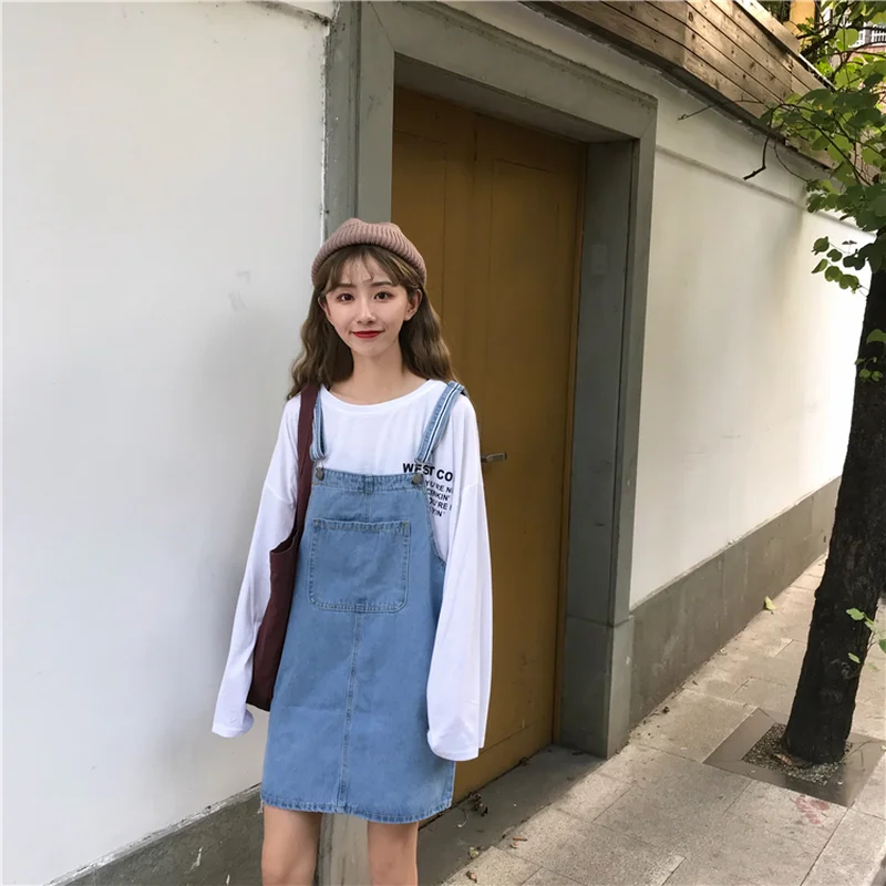 Женское джинсовое платье без рукавов свободное тонкое повседневное мини на