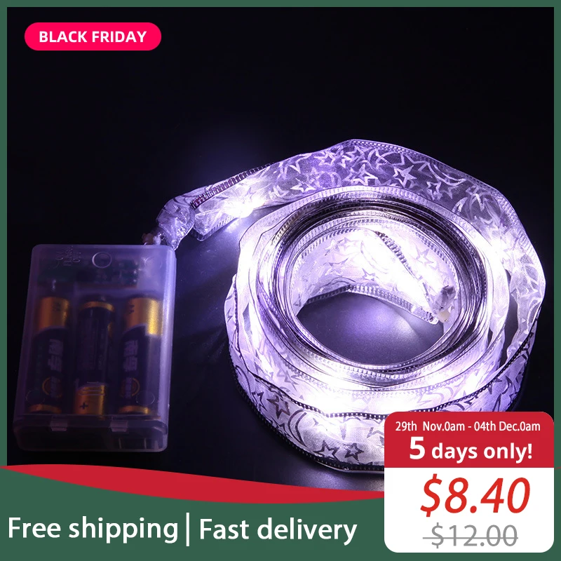 

Гирлянда светодиодная Водонепроницаемая с медной проволокой, 3 батарейки AA