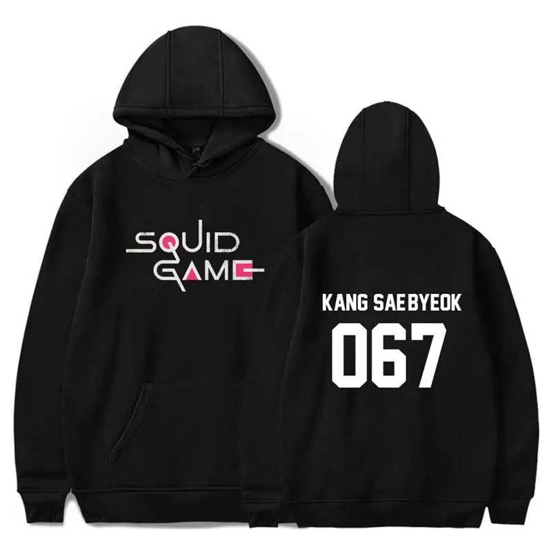 

Squid Game Unisex Hooded Sweatshirt Pullover Squid Game Merch Hoodie 456 Sweatshirt Hoodies Cotton Fleece Streetwear Pullover