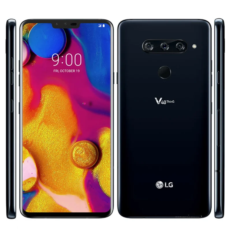 Original LG V40 ThinQ V405EBW Dual Sim Mobile Phone【98% New】6.4&quot HK Version 128GB ROM NFC Snapdragon 845 Unlocked 4G Smartphone |