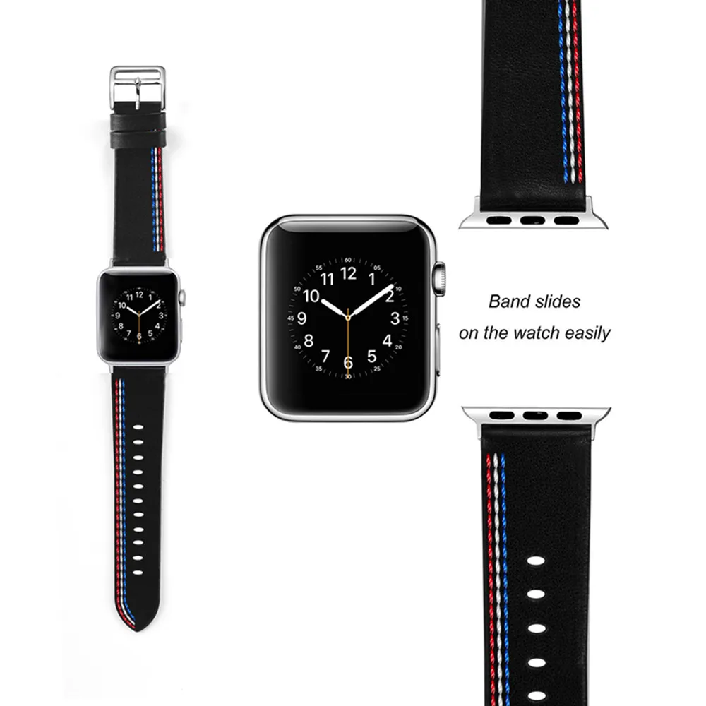 Кожаный ремешок для часов Apple Watch 42 мм Iwatch Series 4 3 2 1 40 44 сменный аксессуары |