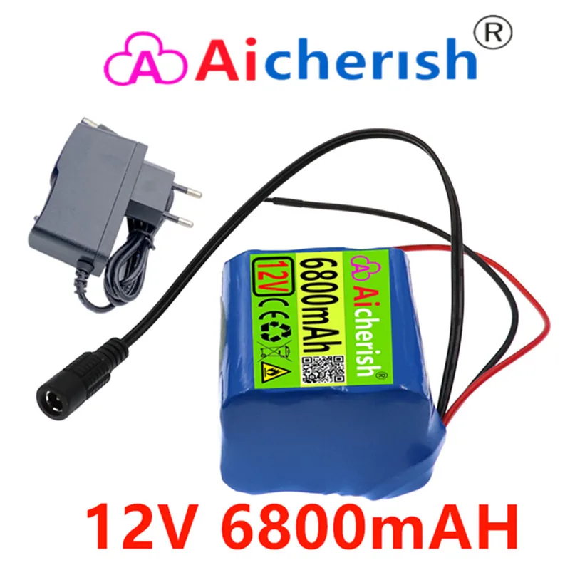 

18650 Li-ion Rechargeable 12V 6800Mah 6.8Ah Battery With BMS Lithium Batteries Packs Protection Board +12.6V Charger