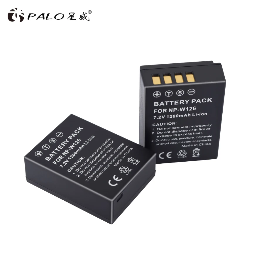 PALO 4 шт Цифровые Батареи NP-W126 батареи камеры для FUJL X-E3/2/1 Pro1/2 X-E2S/100F/M1/A1/2/10 X-T1/2/10/20