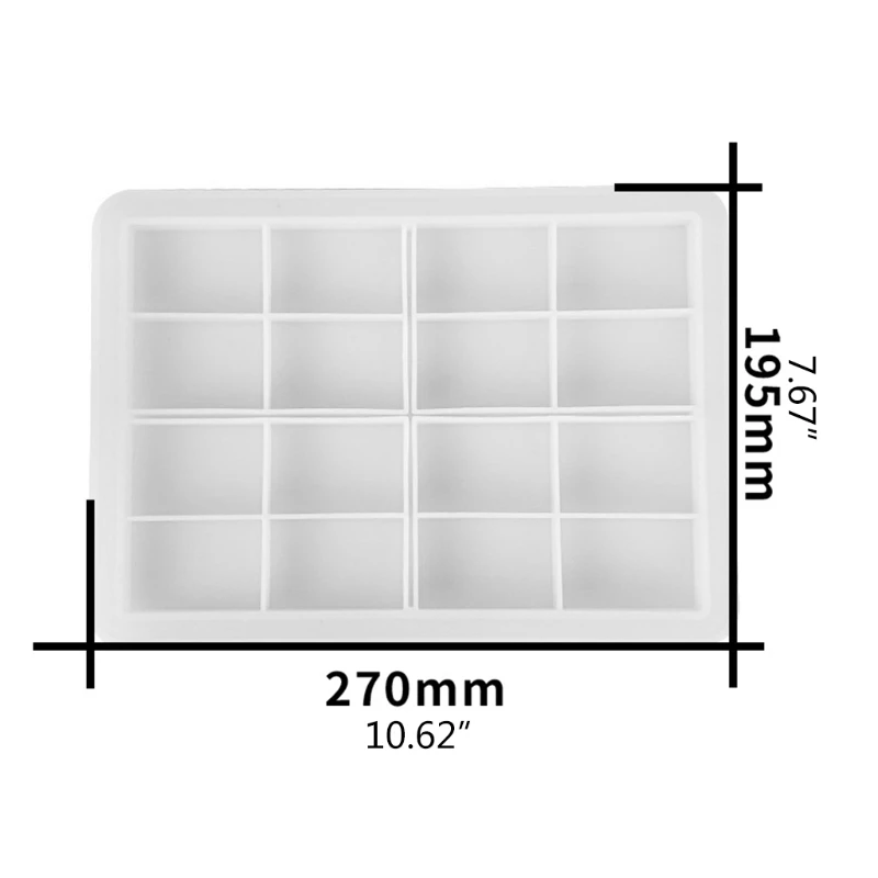 

13MC Rectangle Tray Crystal Epoxy Resin Mold Serving Board Plate Placemat Silicone Mould DIY Crafts Decorations Casting Tools