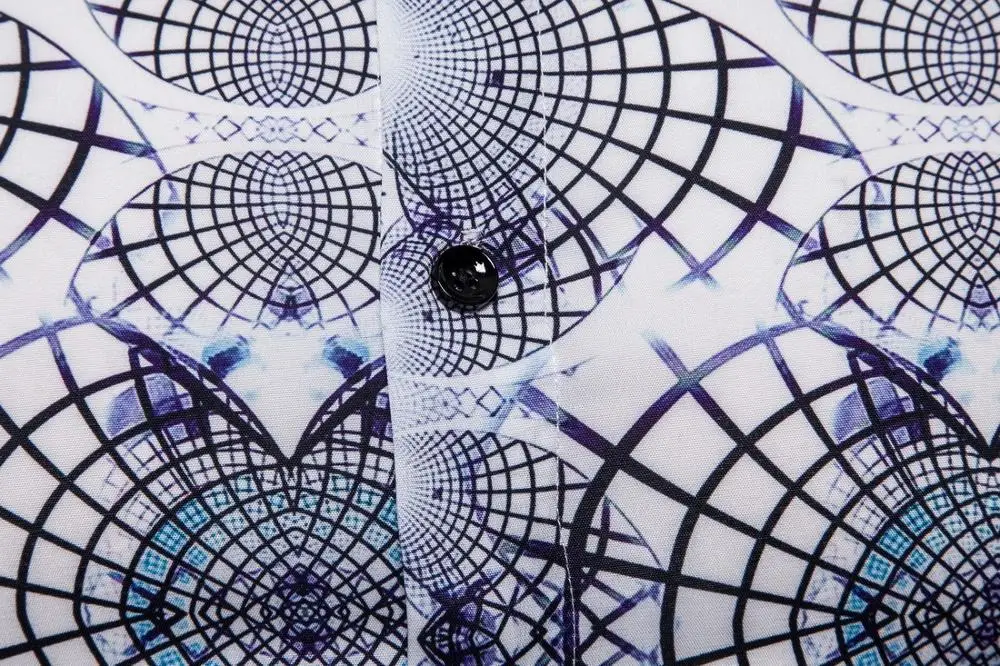 Рубашка мужская с отложным воротником модная уличная одежда молодежным принтом