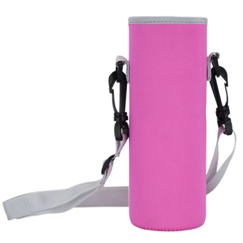 

Универсальная термостойкая переноска через плечо с регулируемым ремешком, портативная Крышка для бутылки с водой, защитный чехол для путеш...