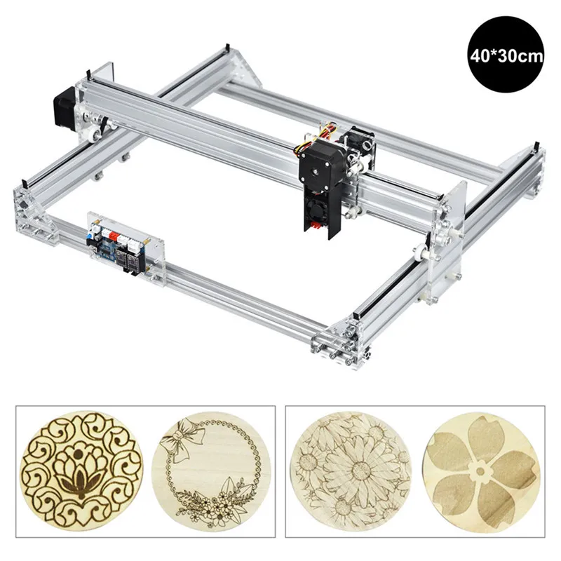 CNC лазерные наборы для гравировки CNC маршрутизатор резьба по дереву гравировальный станок для резки DIY логотип лазерный гравер принтер 40x30 см 2 оси 7000 МВт