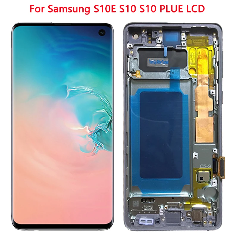 ЖК дисплей SUPERI AMOLED S10e G790 для Samsung S10 G973 G973F с рамкой в сборе Plus G975 G975F Ремонт