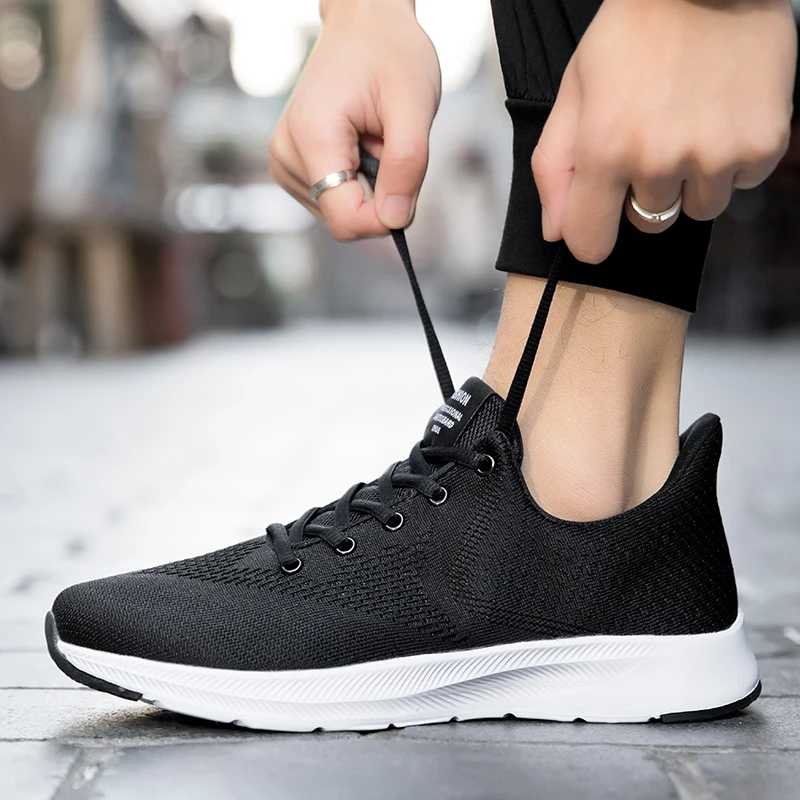 2020 New Male Casual Shoes Breathable Mesh Sneakers Walking Men Lace-up Tenis High Quality Comfortable Footwear | Обувь