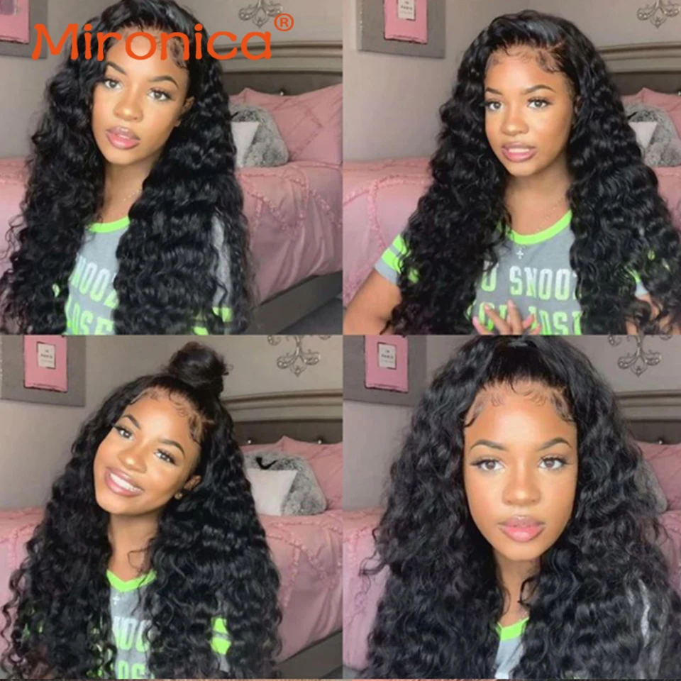

Mironica Hair 4X4 5X5 6x6 13X4 Loose Deep Wave Bundles With Lace Closures 8-40 Inch Brazilian Lace Closure For Black Women