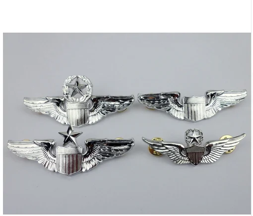 Полный набор WWII США армии крылья пилотов значок булавка Авиатор Униформа INSIGNIA