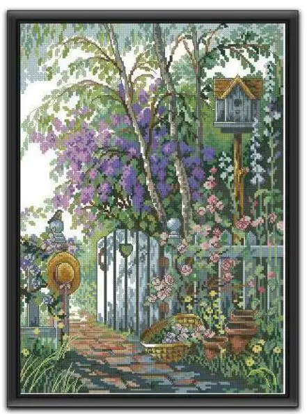 

DIM35144free shipping products from yarn canvas painting decorative pictures craft needlework fabric for sewing art scenery