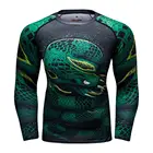 Новая мужская компрессионная рубашка Рашгард с длинными рукавами и 3D принтом Футболка ММА фитнес Мужская быстросохнущая Бодибилдинг Топ Cody lundin