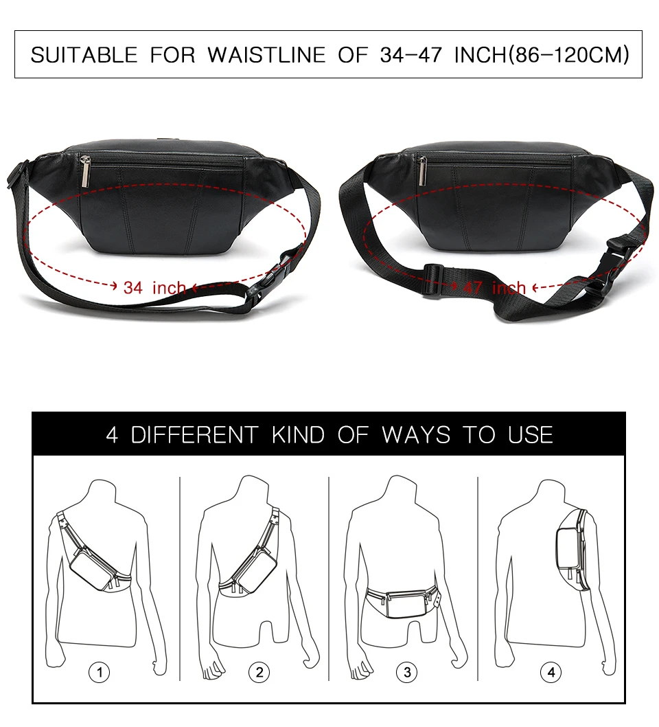 WESTAL Мужская поясная сумка ремень для мужчин кожаный из овечьей кожи телефона на