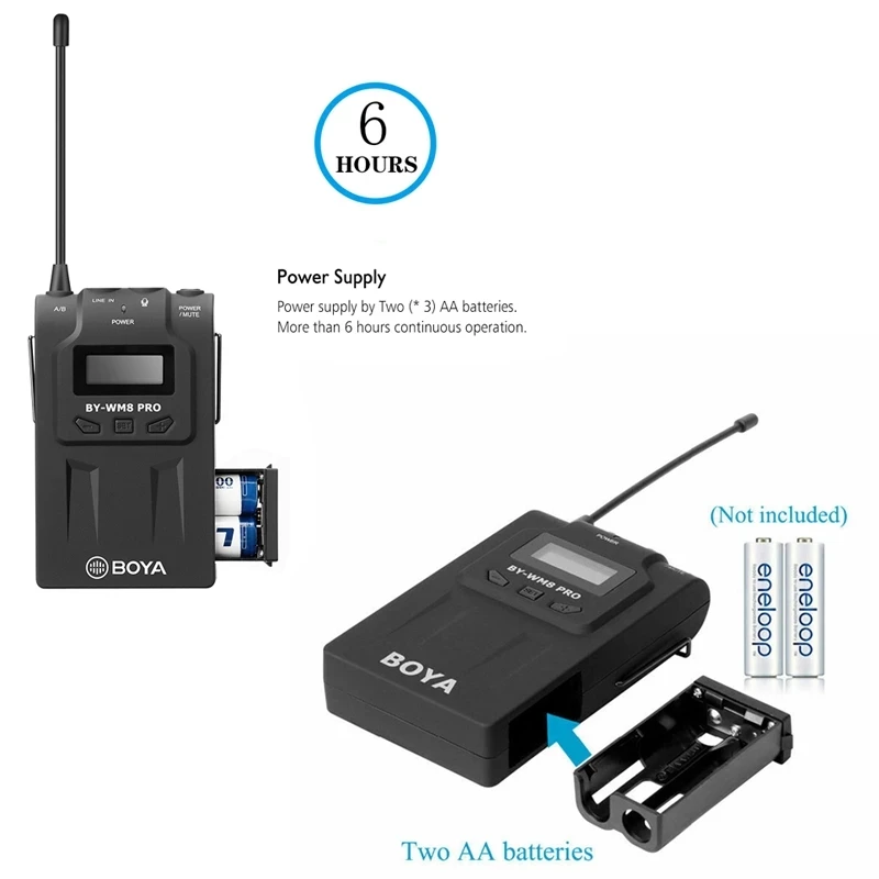 BOYA BY WM8 Pro K1 K2 UHF двойной беспроводной микрофон системы для цифровых зеркальных