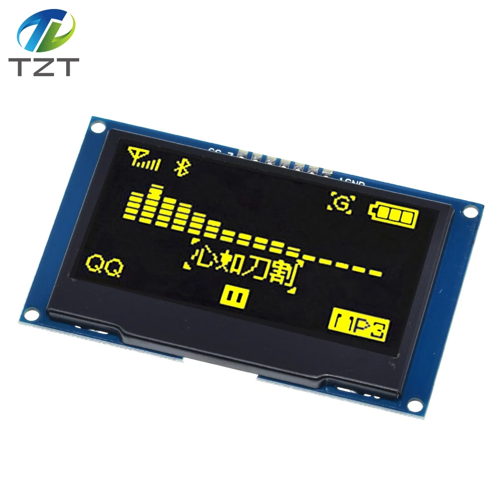 Завеса 2 4 &quot2 42 inch 128x64 OLED ЖК дисплей Дисплей модуль SSD1309 12864 7 контактный SPI/IIC I2C