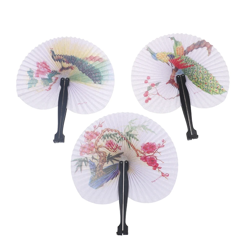 

2 шт., веер в китайском стиле с цветочным принтом