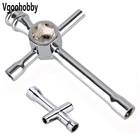 Металлические крестовые гаечные ключи, 4 мм, 5 мм, 5,5 мм, 7 мм, 8 мм, 12 мм, светящаяся вилка, шестигранный ключ, шестигранный ключ, гаечный ключ, инструменты для ремонта колес для радиоуправляемых автомобилей