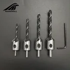 Набор сверл с зенкером, 4 шт.лот, 3-6 мм