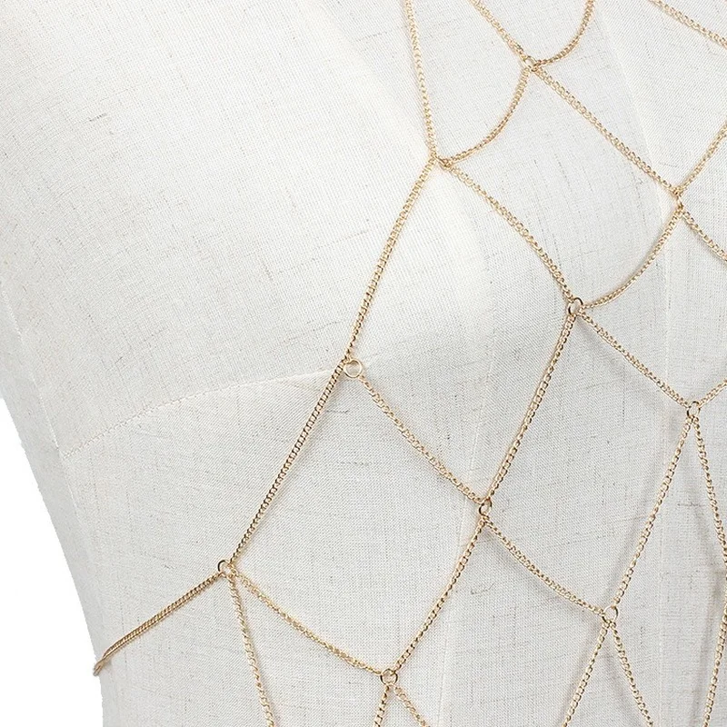 Женское Ожерелье креативная сетчатая нагрудная цепочка с бахромой женское