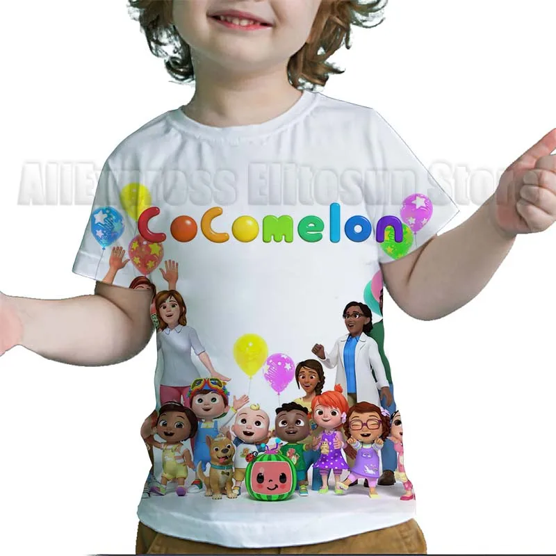 

Kids Cocomelon 3D Print T Shirts Boys Girls Toddler T-shirts Tee Tops Harajuku Streetwear Summer Children Cartoon Anime Tshirts