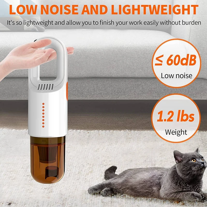 Ручной пылесос перезаряжаемый портативный беспроводной моющийся фильтр HEPA