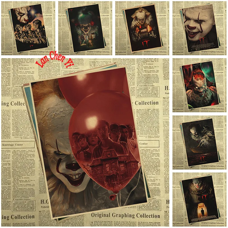 Плакат из крафт-бумаги Стивена Кинга's It украшение для дома Крафт Классический