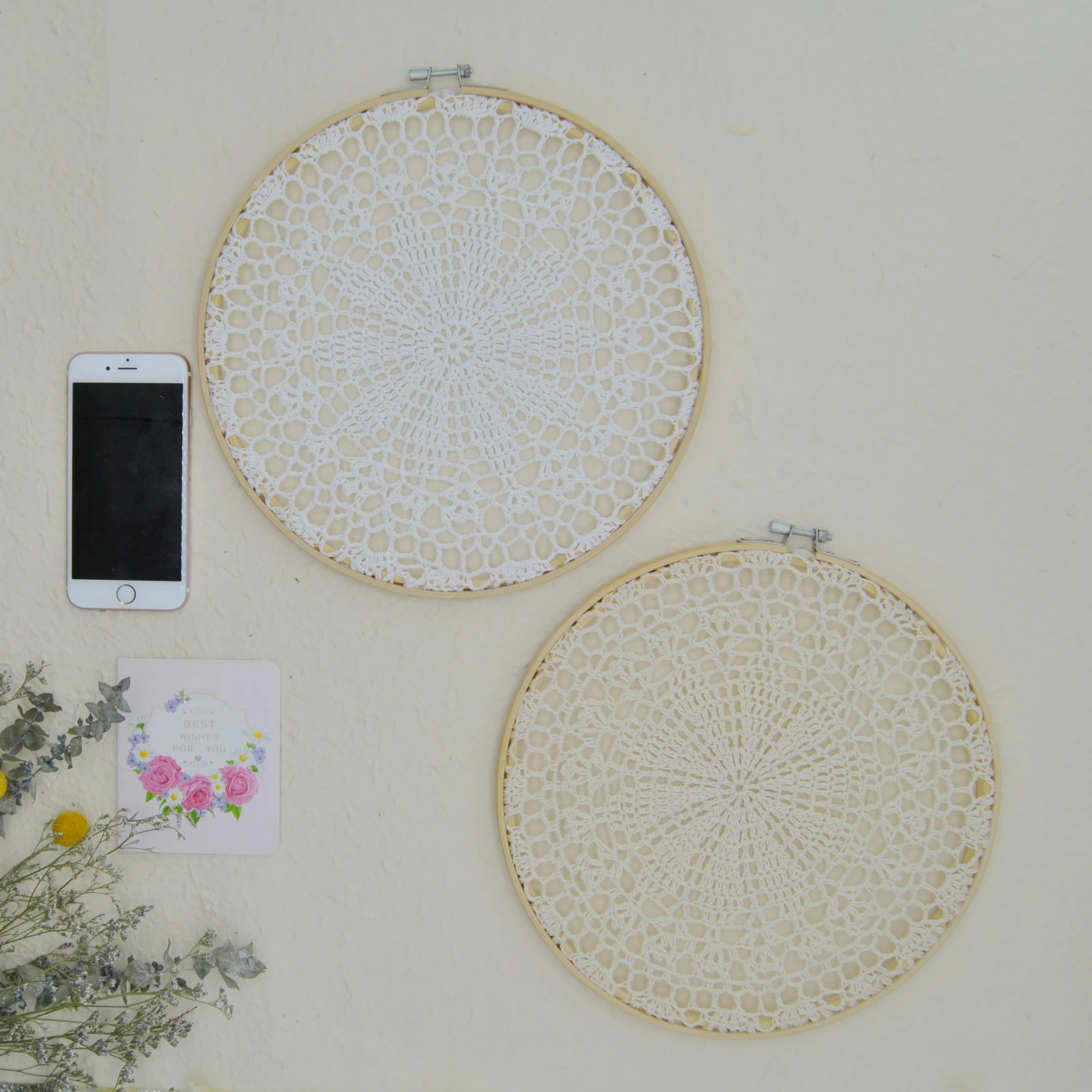 

Handmade Macrame Pendant Wedding Decoration Bohemian Tapestry LivingRoom Bedroom Wall Decoration Sweet Home No.B055 Diameter26cm