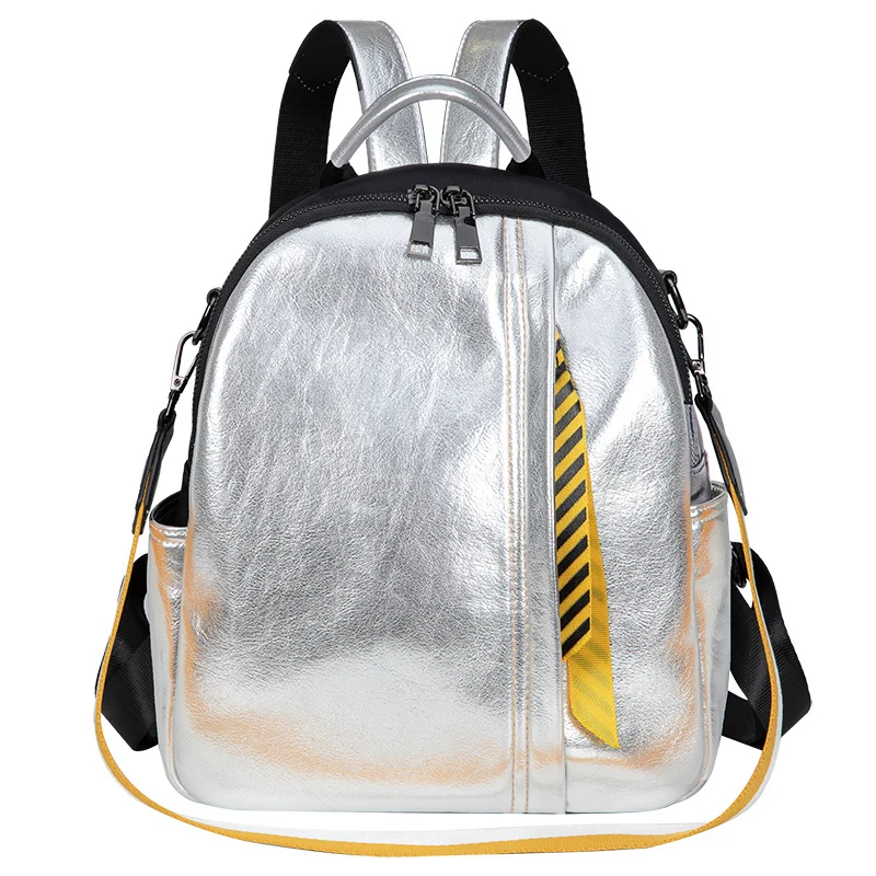 

Hip-Hop Fashion Silver Reflective Women's Personality Trend Backpack Shoulder Bag
