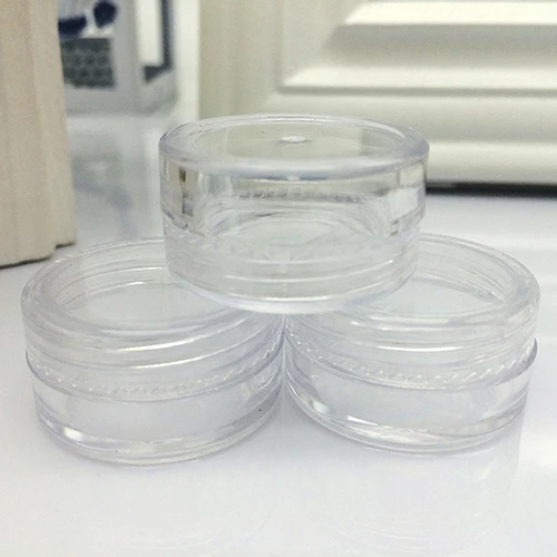 

50 Pieces Portable Cosmetic Sample Containers 5 Gram Plastic Cream Pot Jars Refilled Storage Box Cosmetic Container