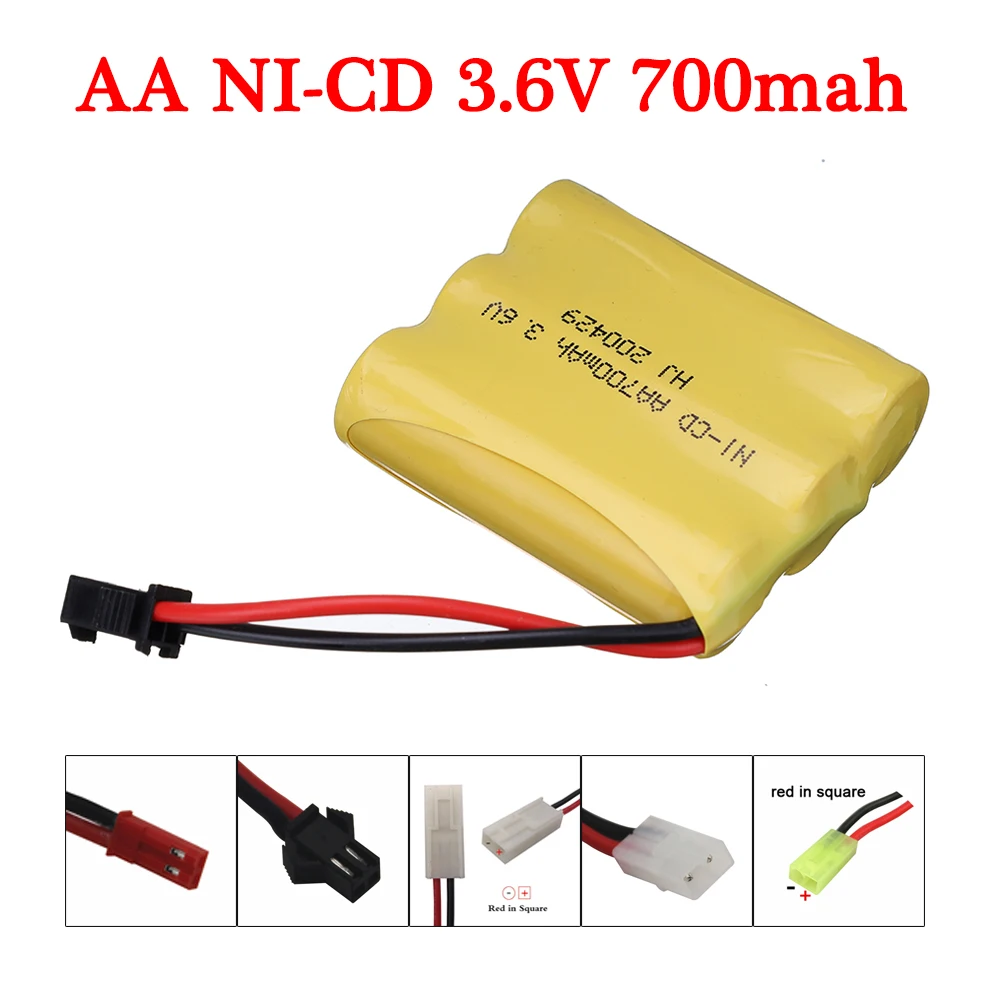 Никель-кадмиевый аккумулятор 1 шт. 3 6 В 700 мАч для игрушек на радиоуправлении