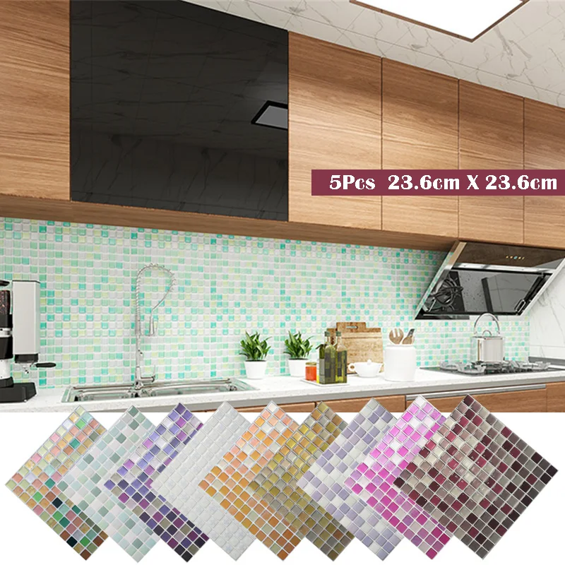 

3D Mosaic DIY Wall Stickers Modern Backsplash Wall Tiles Self-Adhesive Living Room Kitchen Bathroom Decor Stickers