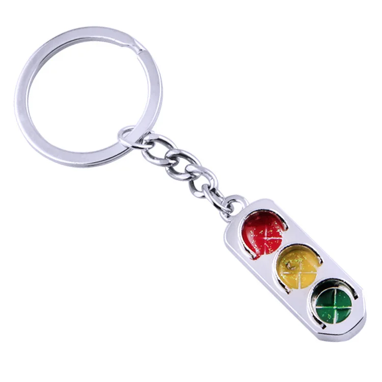 

Metal Car Creative Gifts, Traffic Signal Light Trinkets, Glue Drop, Key Ring, Chain Accessories
