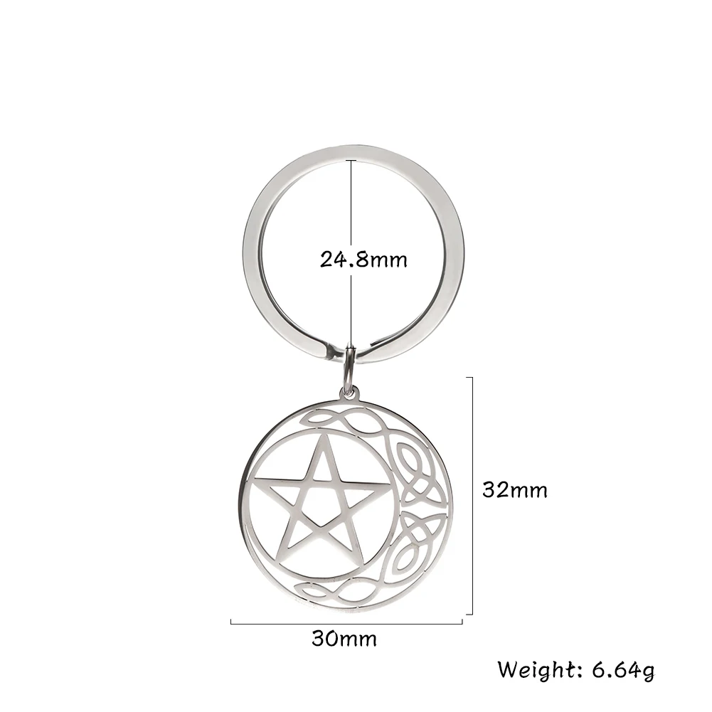 Винтажный религиозный кулон с пентаграммой брелок из нержавеющей стали вырезами