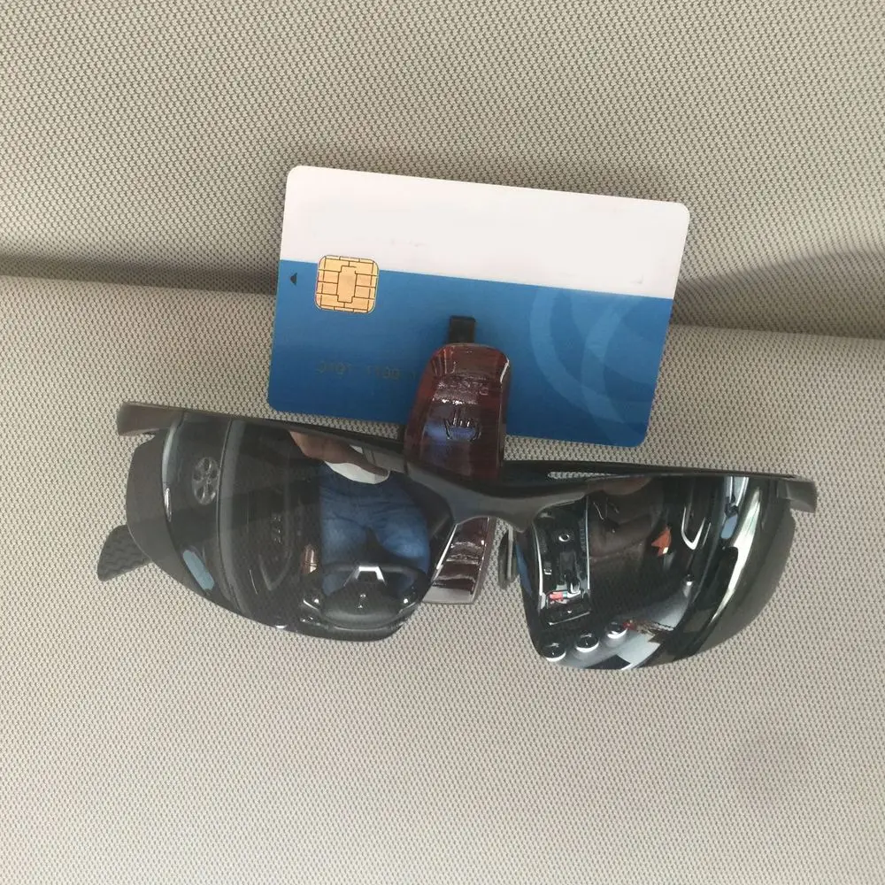 Автомобильный карточка для билета солнцезащитные очки держатель органайзер
