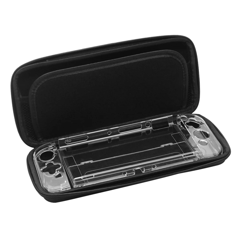 

Прозрачная сумка для переноски игровой консоли с защитой от царапин, сумка для переноски игровой консоли NS OLED + прозрачное покрытие против ц...