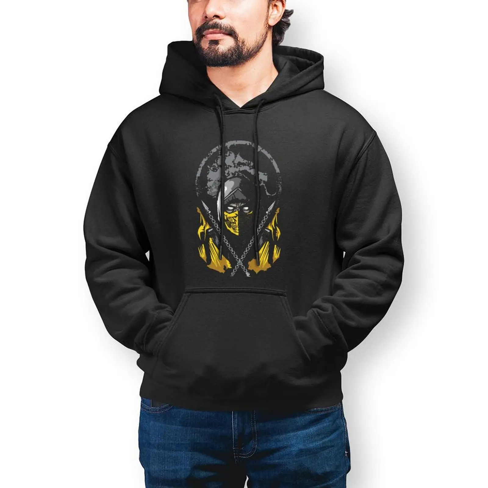 

Mortal Kombat Hoodie Outdoor Autumn Hoodies Casual Long Sleeve Cotton Pullover Hoodie Mens Over Size