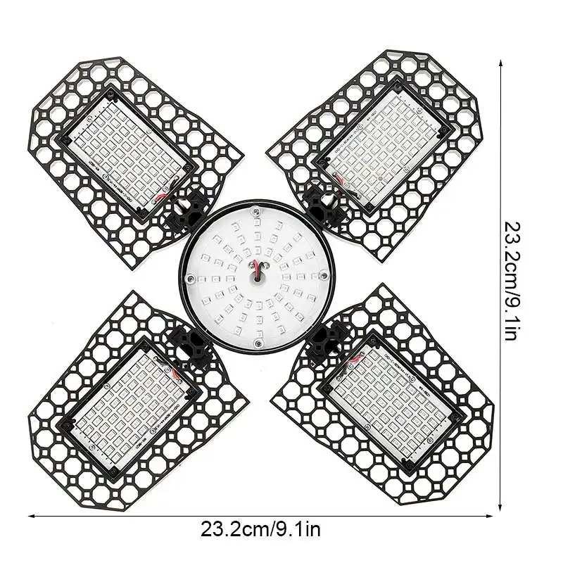 

100/300/500W LED Phyto Lamp E27 Full Spectrum LED Grow Light 4 Leaves Horticole Indoor Seedlings Flower Grow Tent Box 85-265V