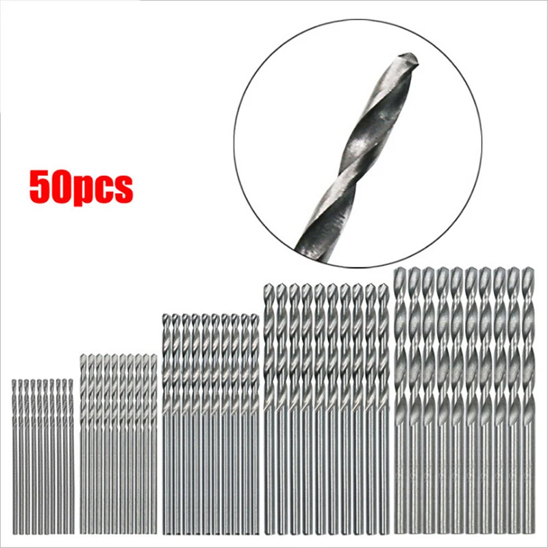 HSS Drill Bit High Speed Steel Set Tools 0.5-2mm/1-3mm Grinding Woodworking Drilling Titanium New | Инструменты