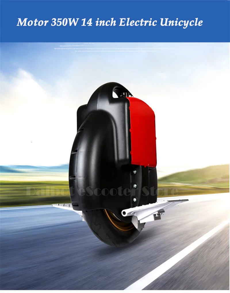 ОДНОКОЛЕСНЫЙ самобалансирующийся самокат Daibot Monowheel, 14 дюймов, 350 Вт, 60 В, портативный Электрический Одноколесный велосипед с колесом для обучения