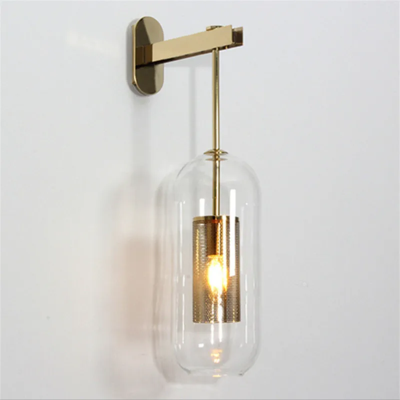 

Post-modern Glass Wall Lights Lamp Nordic Led Wall Sconce Wall Lamp for Bedroom Living Room Bathroom Home Lighting Fixtures