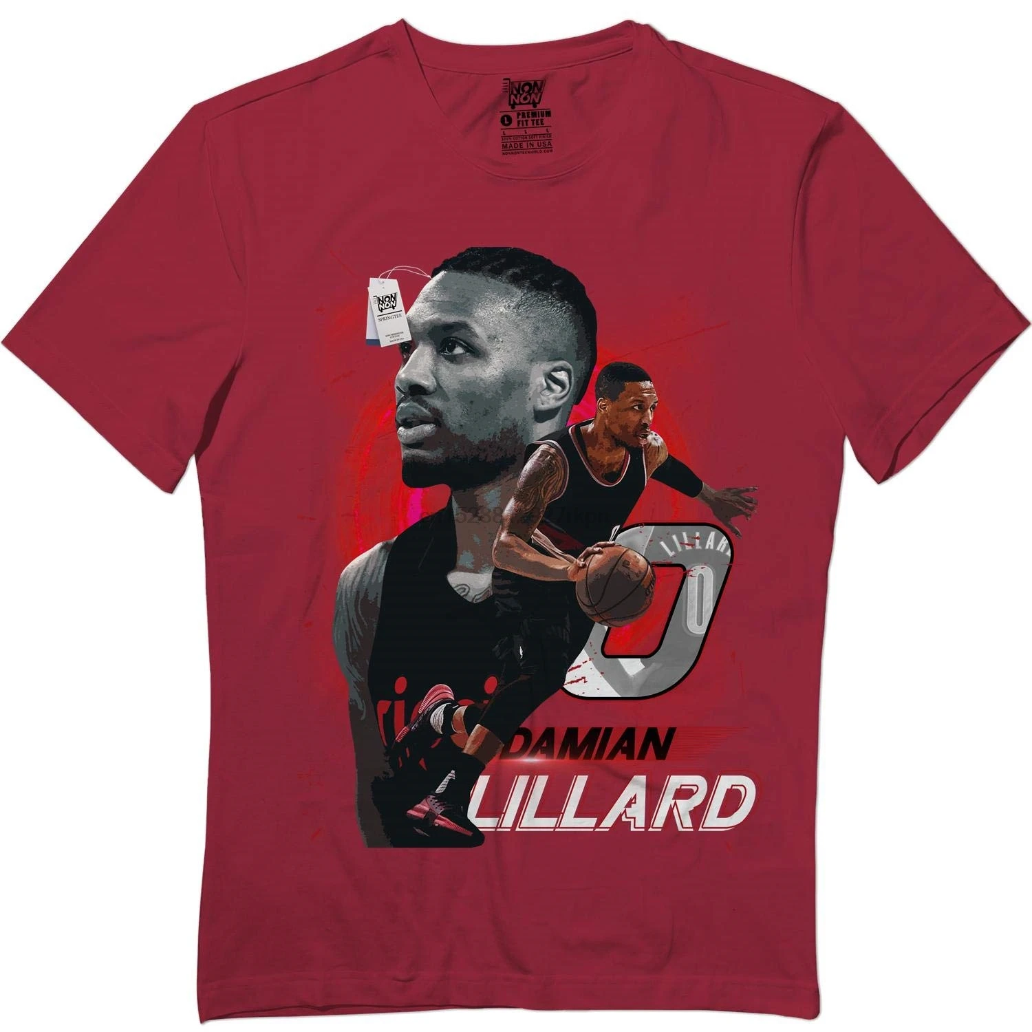 Футболка Damian Lillard победитель баскетбола Портленд 0| |