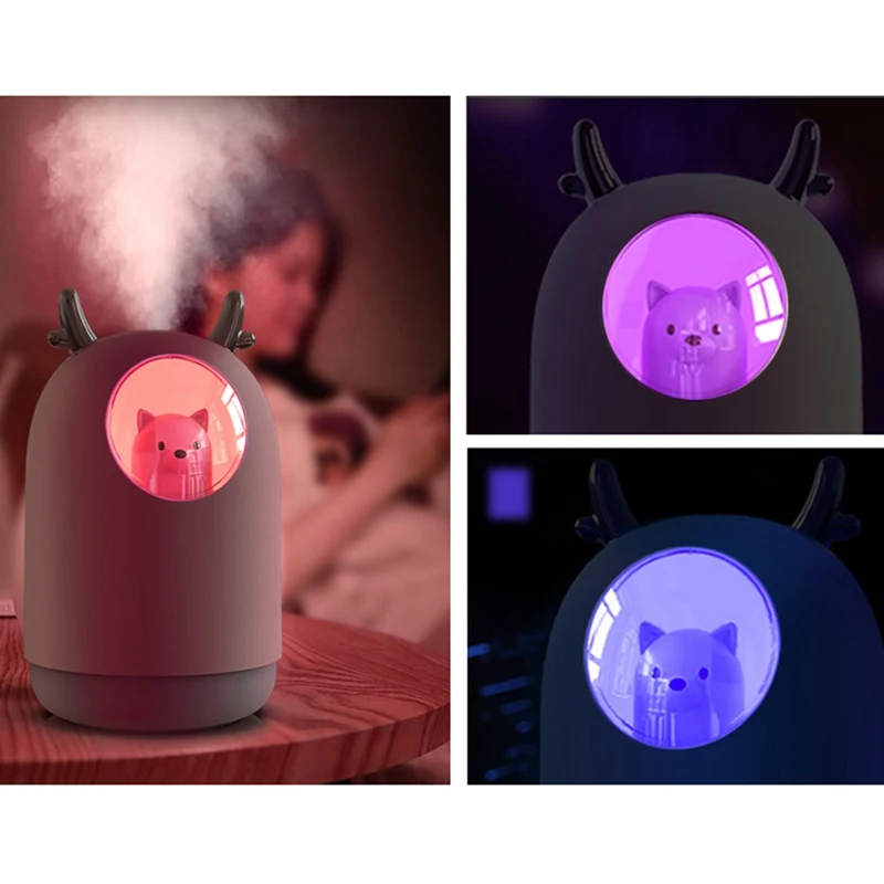 300 мл тихий ультразвуковой увлажнитель воздуха аромадиффузор эфирного масла для