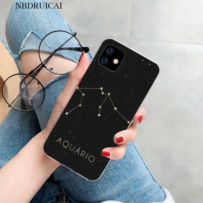 Чехол для телефона PENGHUWAN с 12 созвездиями зодиака iPhone 11 pro XS MAX 8 7 6 6S Plus X 5S SE