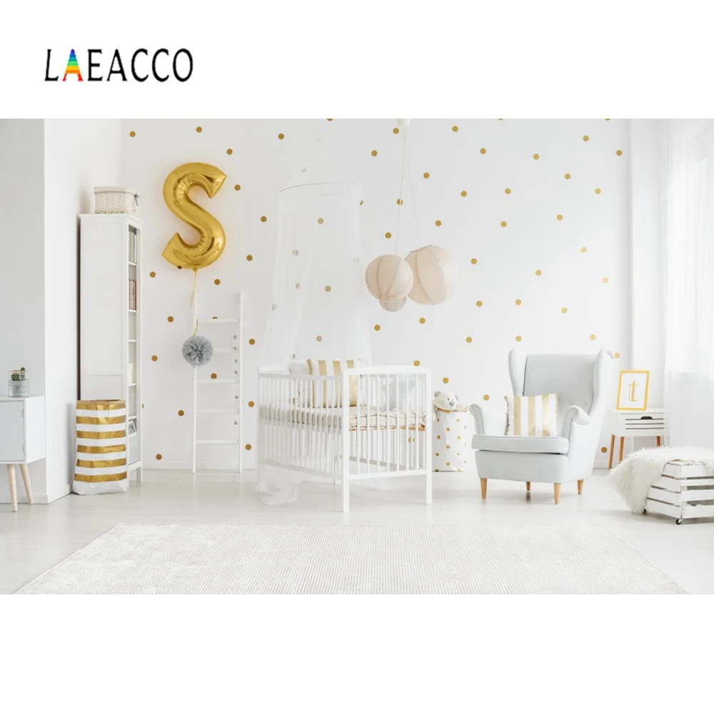Фотофон Laeacco Boudoir для детской кроватки шары подарок игрушка кукла стена ребенок