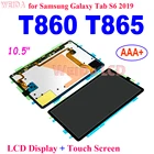 ЖК-дисплей AAA + для Samsung Galaxy Tab S6 10,5 дюйма, T860, T865, 2019 дюйма, сенсорный экран, дигитайзер в сборе для Samsung T860, сменный ЖК-дисплей