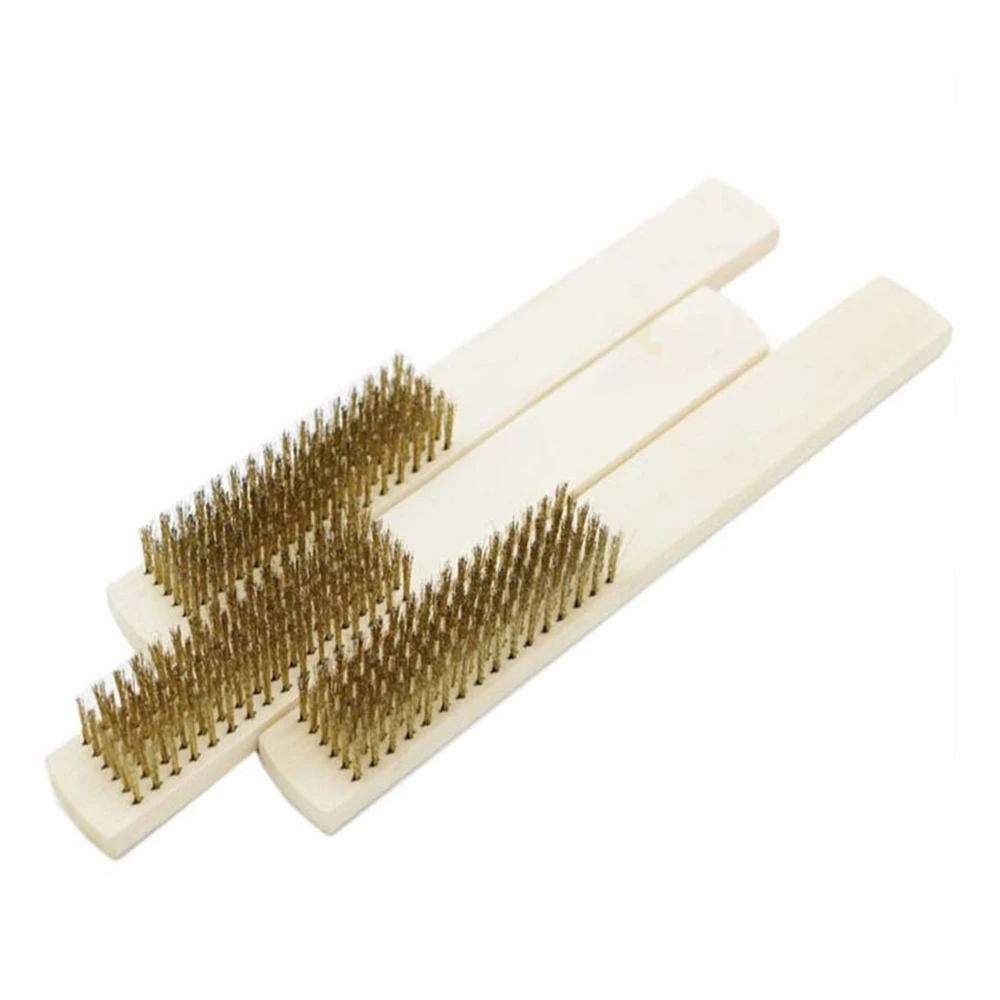 Щетка с медным покрытием и деревянной ручкой | Дом сад