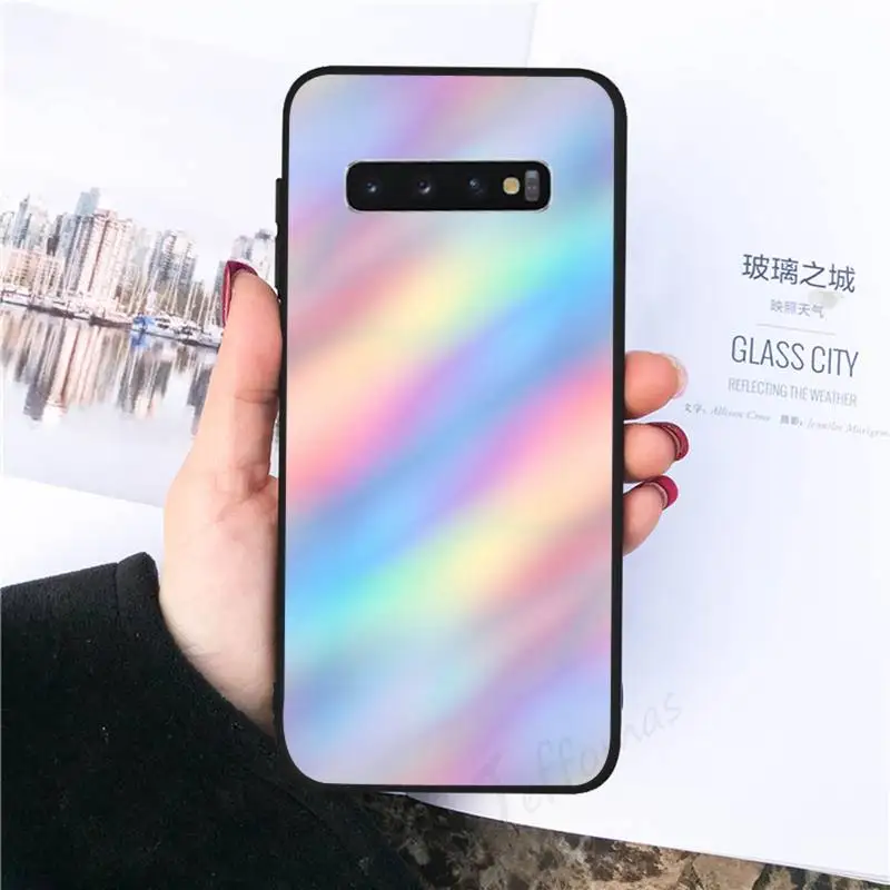 

Glossy Rainbow Phone Case For Samsung galaxy S 8 9 10 20 21 30 A 30 50 51 70 note 10 plus Ultra 5g