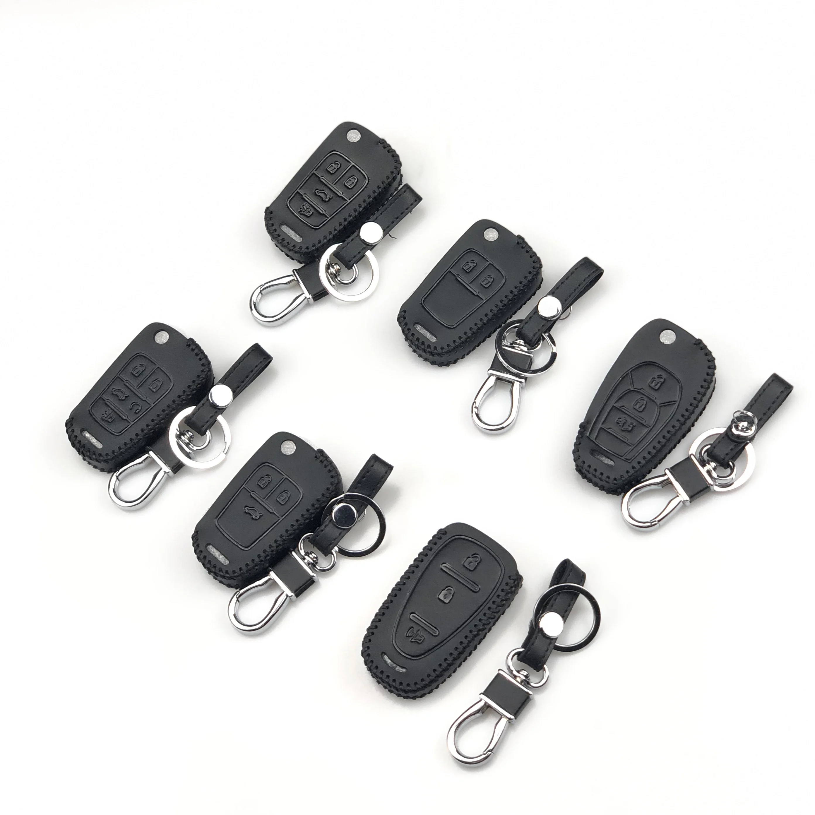 Кожаный чехол для ключей с дистанционным управлением брелок Chevrolet Cruze Captiva Matiz TRAX