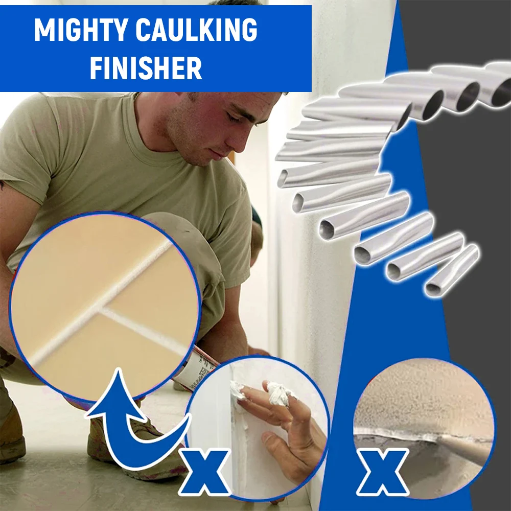 

New 14pcs Caulking Finisher Stainless Steel Glue Nozzle Sealant Caulk Nozzle Glue Remover Scraper Finishing Tools